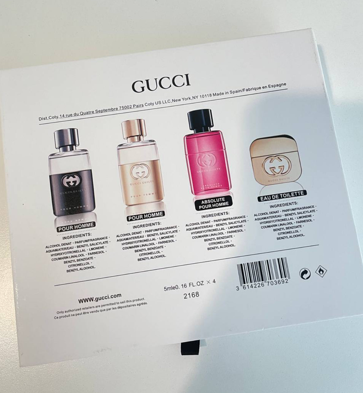 Gucci Guilty Miniature Parfum set 4in1 - 30ml | Unisex Perfume | 100% Authentic