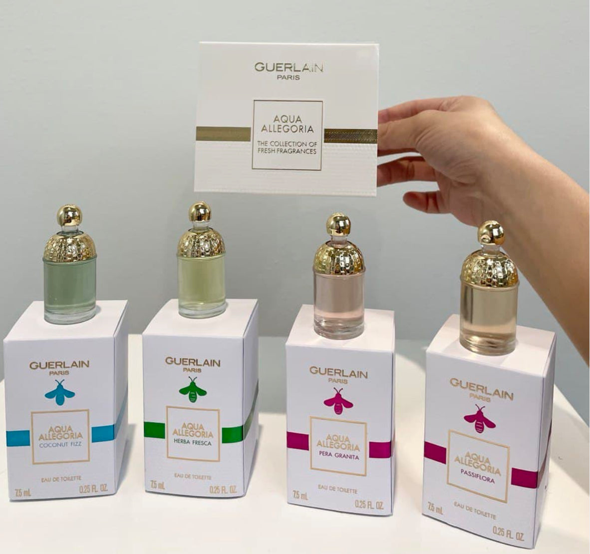 GUERLAIN PARIS AQUA
ALLEGORIA THE COLLECTION OF FRESH FRAGRANCES (4x7.5ML) SET